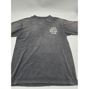 Anti Social Social Club Kkoch Black Floral Butterfly Graphic T-Shirt Mens Medium